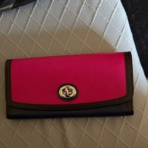 Coach Pink and Black Women's Wallet